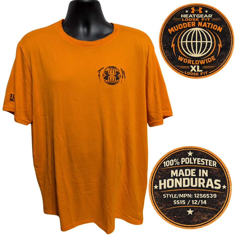 Under Armour Heatgear Tough Mudder Mudder Nation Worldwide Tee Men’s Xl Loose